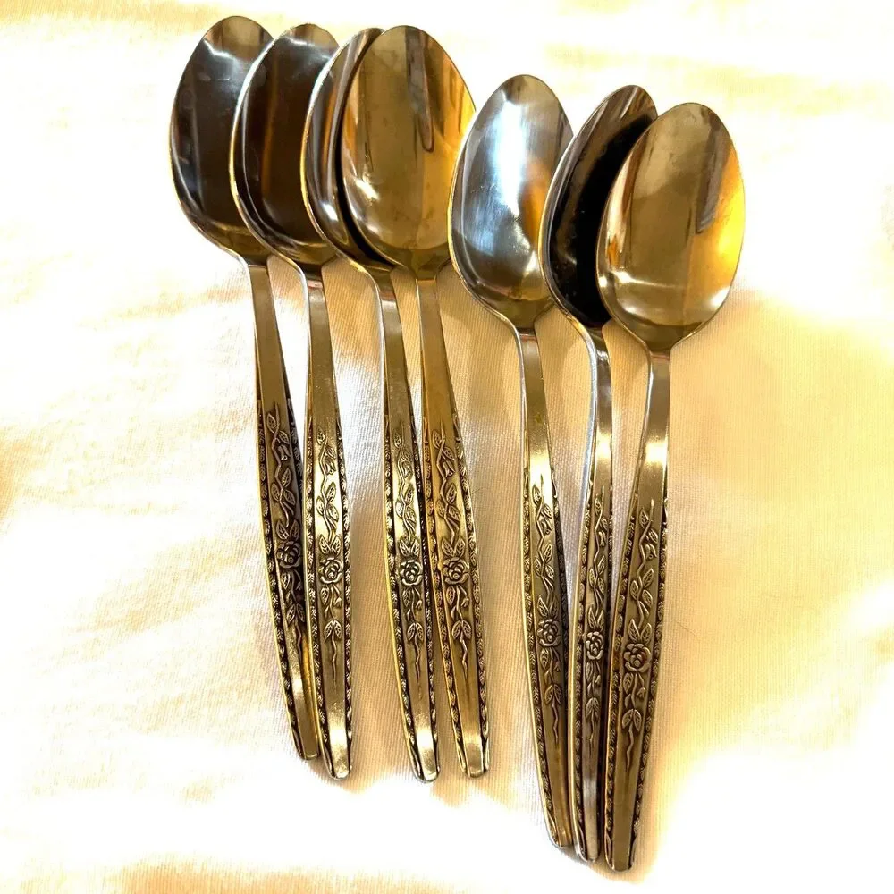 Interpur Flatware Mexicali Rose Butter Knives Forks Tablespoons Spoons